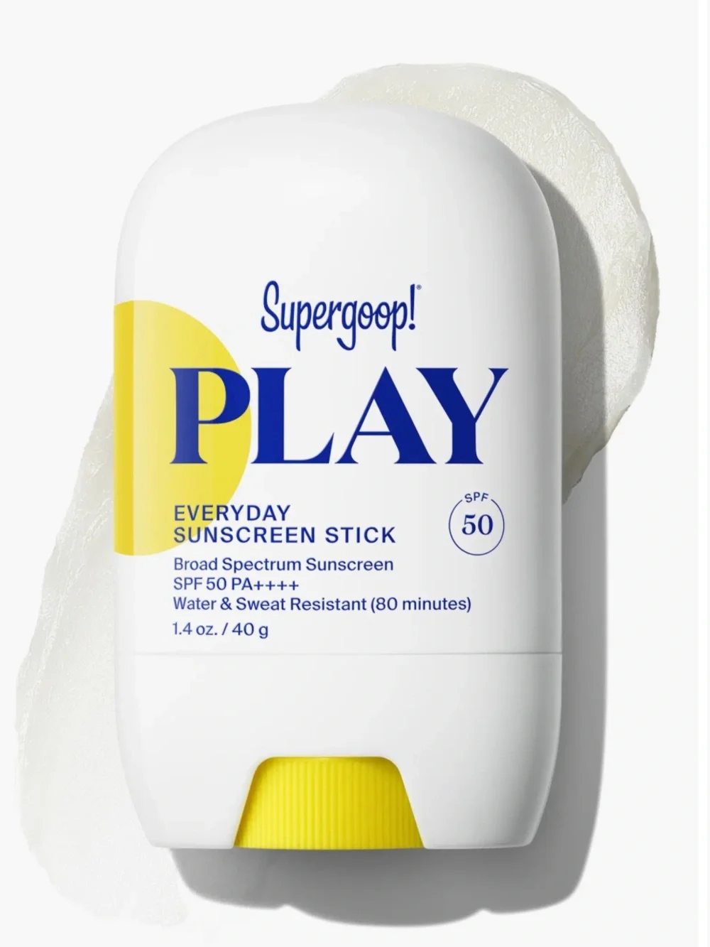 Supergoop! PLAY Everyday Sunscreen Stick SPF 50 — White & Yellow